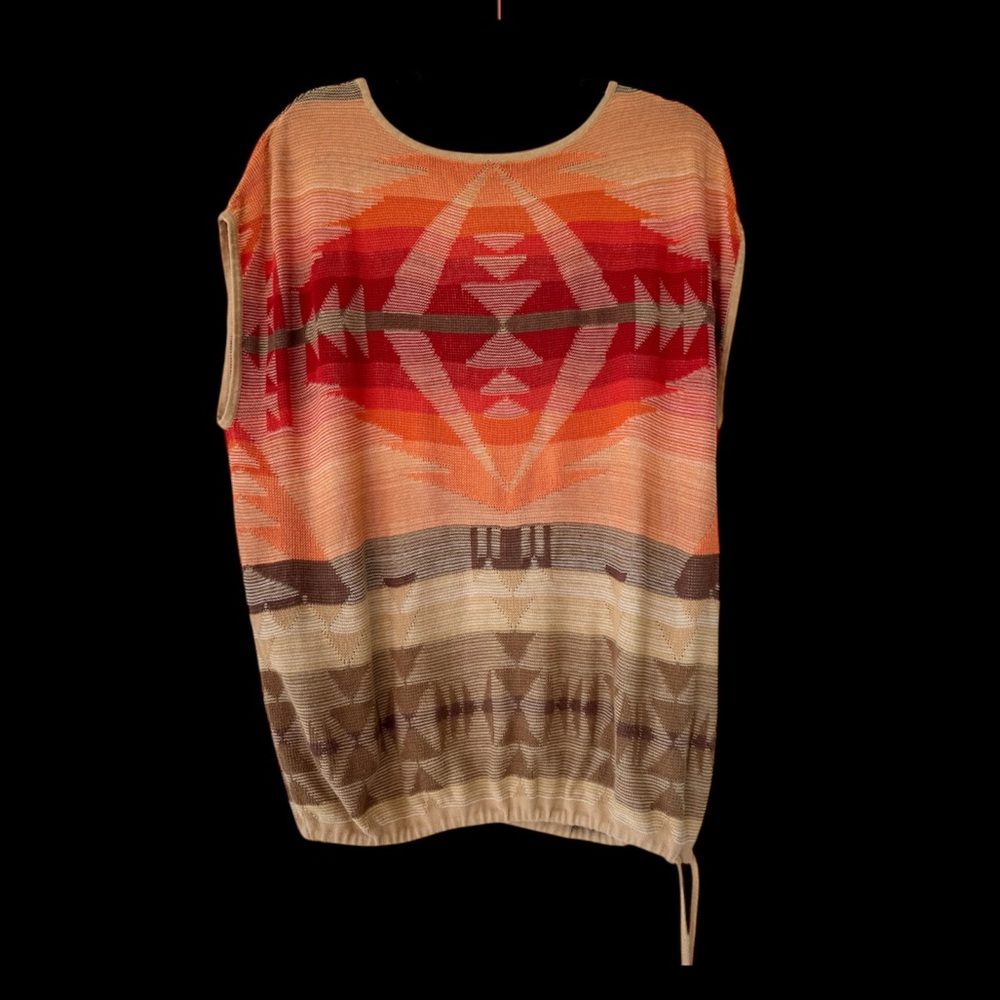 Vtg Ralph Lauren Active Sweater Vest Tunic Sz 1X Southwestern Boho Navajo LRL